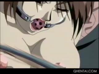 Hentai esclava en cuerdas consigue brutalmente torturado y perra puño