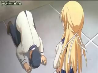 Blond anime honig tun footjob