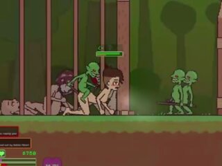 Captivity &vert; stadium 3 &vert; naken kvinnlig survivor fights henne sätt genom turned på goblins men fails och blir körd hård svälj liters av sperma &vert; hentai spel gameplay p3