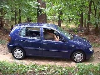 Италиански lassie майната на открито в на кола